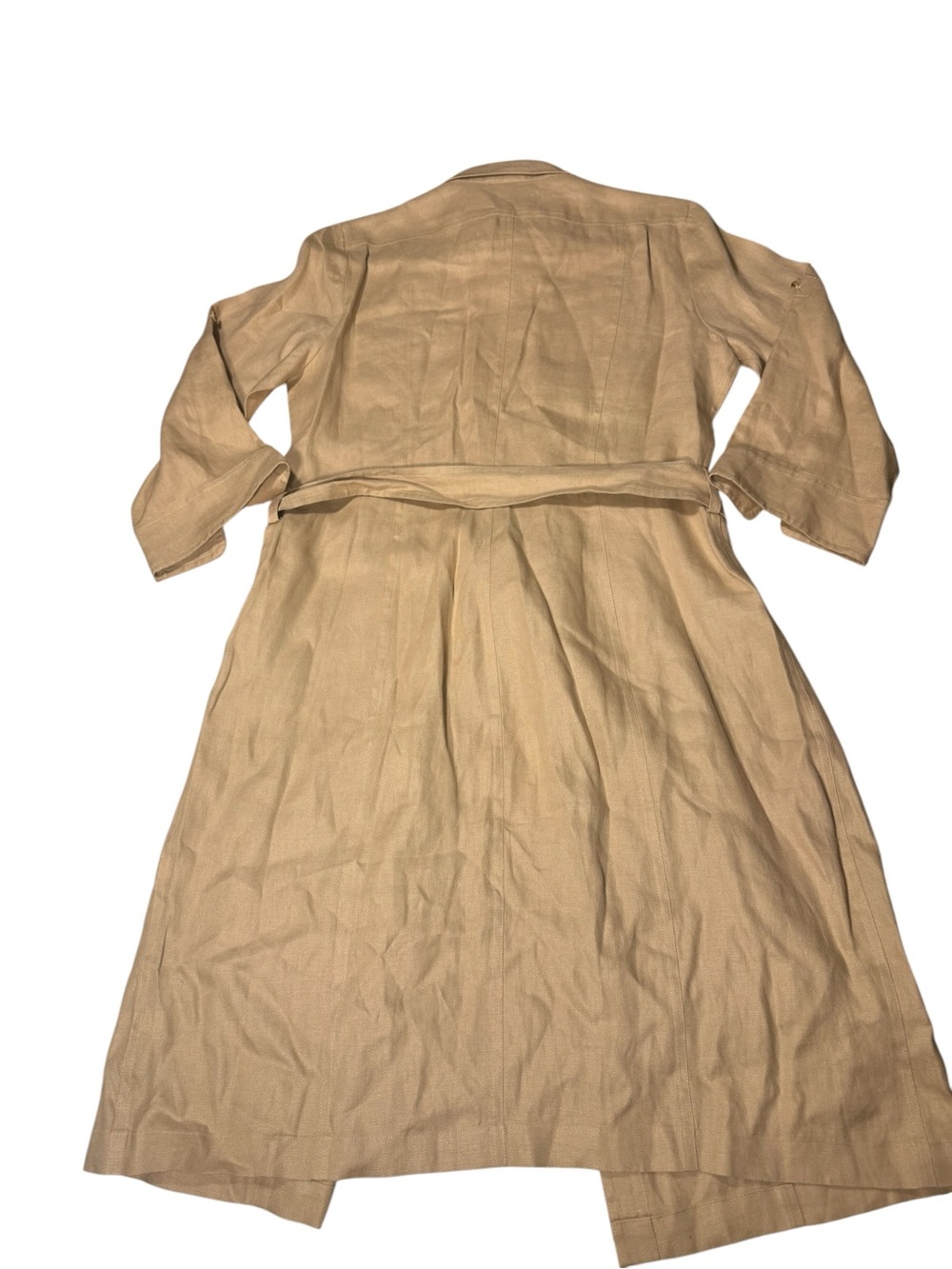 Lauren Ralph Lauren Beige Linen Button-Front Top - Picture 7 of 9